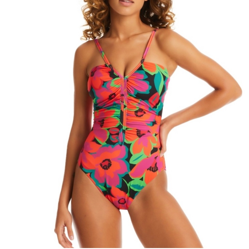 Sanctuary (Anthropologie) One Piece Modern Tropical Surf Swimsuit, Bathing Suit